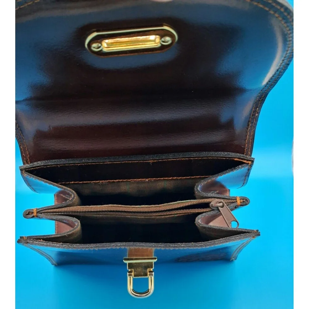 ✨ 70’S VINTAGE LUXURY  MINI PURSE GENUINE LEATHER RARE STYLE✨
